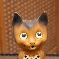 Niedliche Katze Vintage Keramik Katzenkrug Gelbe Vase Kätzchen Dekor Katzendekor Geschenk Katzenliebhaber Crazy Cat Lady Katzenvase von FrenchVintageAntik