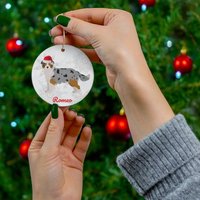 Miniatur American Shepherd Ornament | Geschenke Benutzerdefinierte Weihnachtsbaum Dekoration Mas Mama Xmas von FrenchieDogMomCo