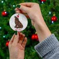 Neufundland Ornament | Neufundländer Geschenke Personalisierte Newfie Mom Geschenk Braun Weihnachtsbaumschmuck Papa von FrenchieDogMomCo