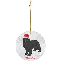 Neufundland Ornament | Neufundländer Geschenke Personalisierte Newfie Mom Geschenk Schwarze Weihnachtsbaum Dekoration Papa von FrenchieDogMomCo