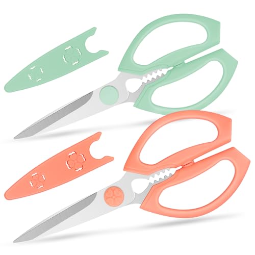 Frepxzlk Küchenschere, Hochleistungs-Küchenschere mit scharfen Edelstahlklingen, spülmaschinenfeste Kochschere zum Schneiden von Fleisch, Fisch, Gemüse, 2er-Set Frepxzlk Küchenschere, Hochleistungs-Küchenschere mit scharfen Edelstahlklingen, spülmaschinenfeste Kochschere zum Schneiden von Fleisch, Fisch, Gemüse, 2er-Set von Frepxzlk