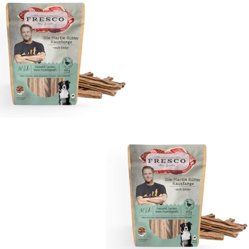 Fresco Martin Rütter Kaustange Ente | Doppelpack | 2 x 150 g | Ergänzungsfuttermittel für Hunde | Natürlicher Snack | Zur Befriedigung des natürlichen Kautriebs & zur Zahnpflege von Fresco Dog