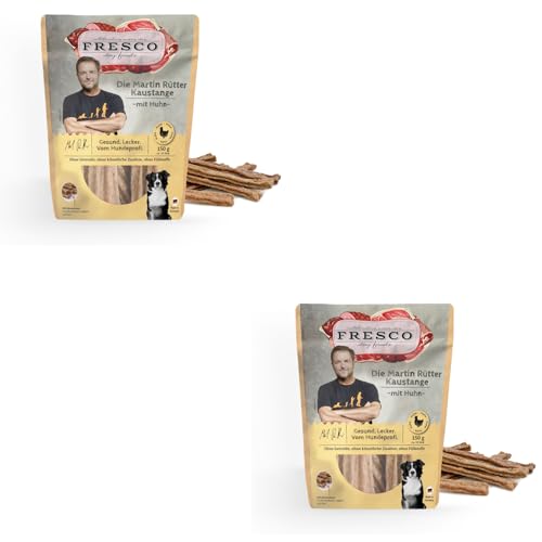 Fresco Martin Rütter Kaustange Huhn | Doppelpack | 2 x 150 g | Ergänzungsfuttermittel für Hunde | Natürlicher Snack | Zur Befriedigung des natürlichen Kautriebs & zur Zahnpflege von Fresco Dog
