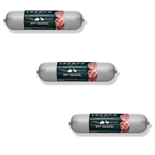 Fresco Dog Barf Wurst Complete-Menü Kaninchen und Ente | 3er Pack | 3 x 400 g | Futtermittel für Hunde mit Kaninchen und Ente| Kann dabei helfen Hunde optimal zu versorgen Fresco Dog Barf Wurst Complete-Menü Kaninchen und Ente | 3er Pack | 3 x 400 g | Futtermittel für Hunde mit Kaninchen und Ente| Kann dabei helfen Hunde optimal zu versorgen von Fresco