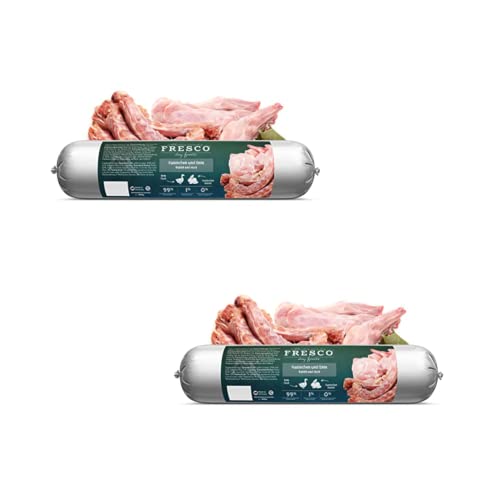 Fresco Dog Barf Wurst Complete-Menü Kaninchen und Ente | Doppelpack | 2 x 400g | Futtermittel für Hunde mit Kaninchen und Ente| Kann dabei helfen Hunde optimal zu versorgen Fresco Dog Barf Wurst Complete-Menü Kaninchen und Ente | Doppelpack | 2 x 400g | Futtermittel für Hunde mit Kaninchen und Ente| Kann dabei helfen Hunde optimal zu versorgen von Fresco