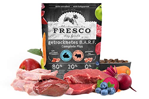 Fresco Dog Trockenbarf Complete Plus Kaninchen mit Rind Gewicht 1kg von Fresco