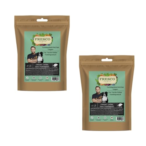 Fresco Martin Rütter Trainingsknöchelchen Vegan | Doppelpack | 2 x 150 g | Ergänzungsfuttermittel für Hunde | Natürlicher Monoproteinsnack auf pflanzlicher Basis | Als Belohnung von Fresco