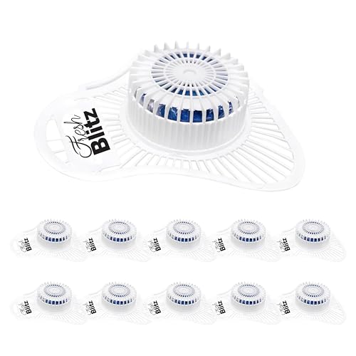 Fresh Blitz - Bio Block Urinalsieb mit Reinigungsblock 120 g mit Zitronenduft - 10 Stück von Fresh Blitz