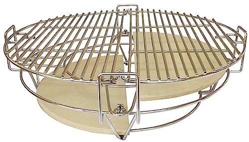 Fresh Grills Divide and Conquer Sysyem für 53,3 cm Mega Kamado BBQ und die meisten anderen 53,3 cm Kamados – 46 cm x 46 cm von Fresh Grills