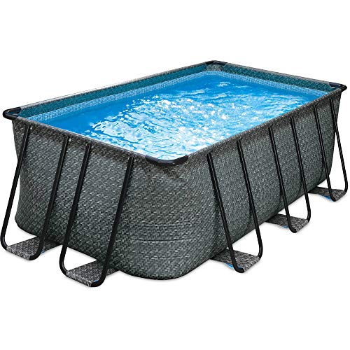 Frame Pool Elite 732 x 366 x 132 cm rechteckig anthrazit von Fresh-Pool