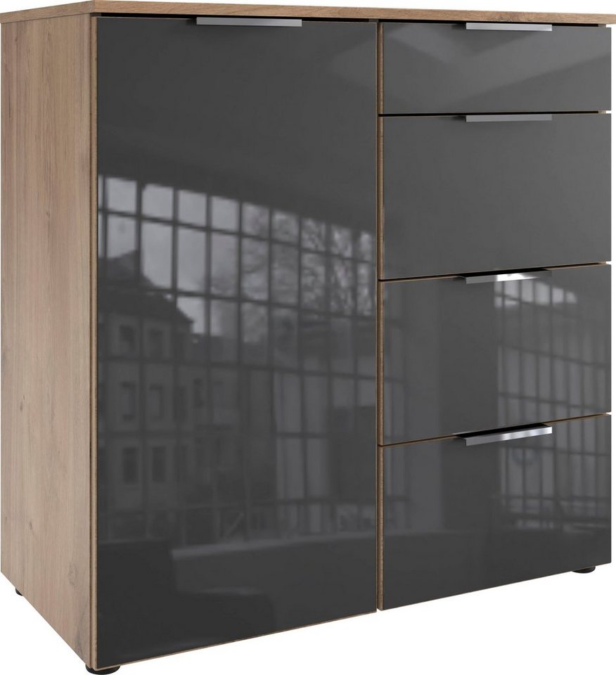 Wimex Kombikommode Level36 C by fresh to go, mit Glaselementen auf der Front, soft-close Funktion, 81cm breit von Wimex