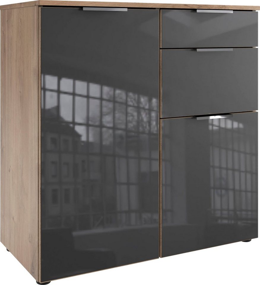Wimex Kombikommode Level36 C by fresh to go, mit Glaselementen auf der Front, soft-close Funktion, 81cm breit von Wimex