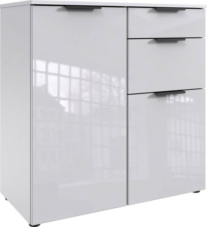 Wimex Kombikommode Level36 black C by fresh to go, mit Glaselementen auf der Front, soft-close Funktion, 81cm breit von Wimex