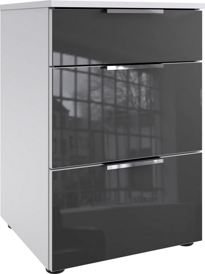 Wimex Nachtkommode Level36 C by fresh to go, mit Glaselementen auf der Front, soft-close Funktion, 41cm breit von Wimex
