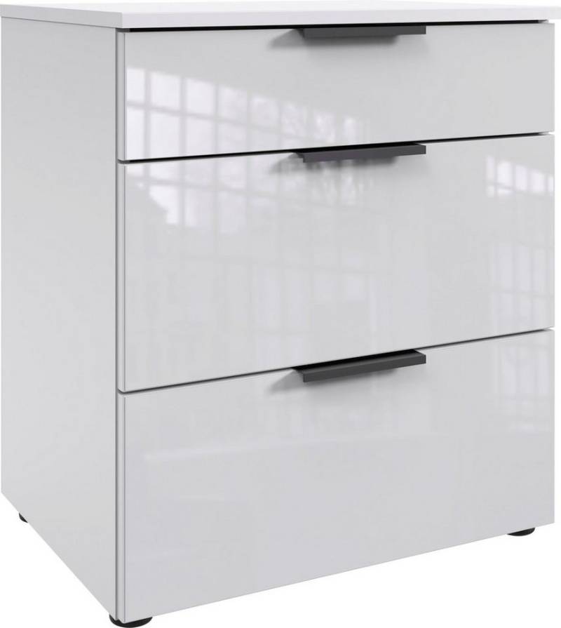 Wimex Nachtkommode Level36 black C by fresh to go, mit Glaselementen auf der Front, soft-close Funktion, 54cm breit von Wimex