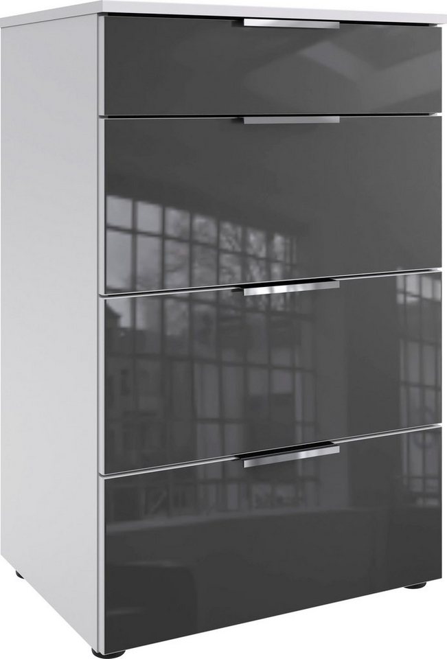 Wimex Schubkastenkommode Level36 C by fresh to go, mit Glaselementen auf der Front, soft-close Funktion, 54cm breit von Wimex