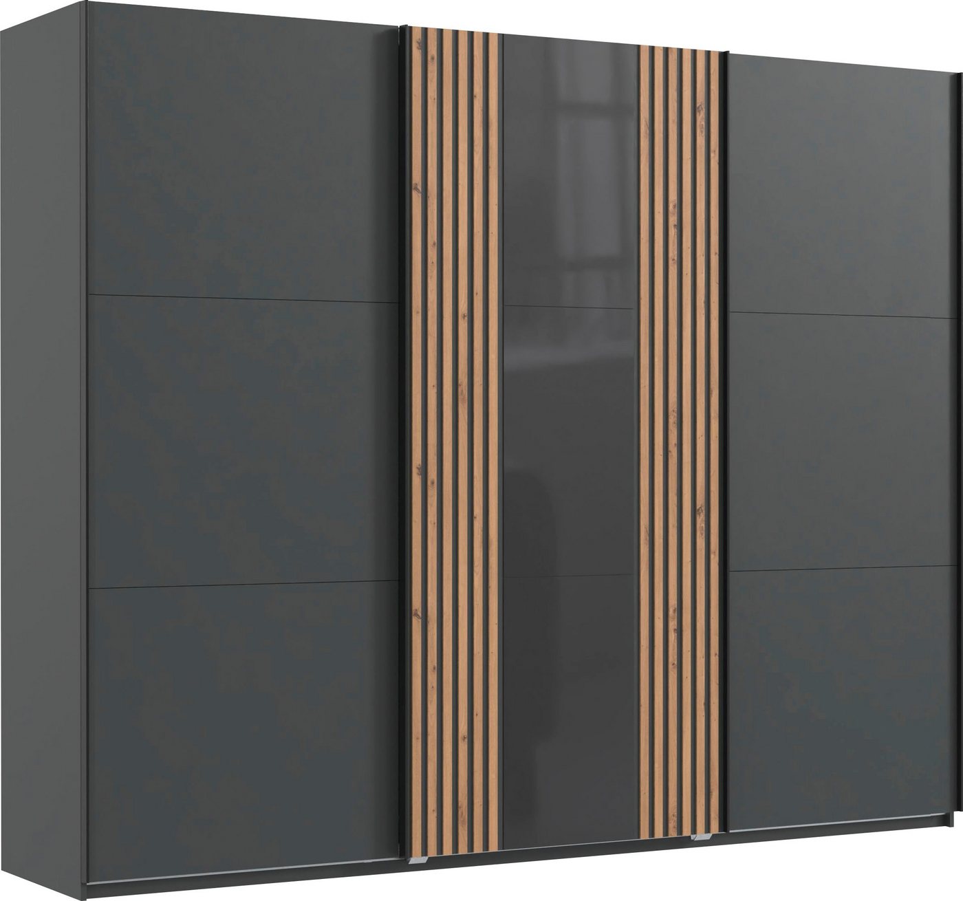 Wimex Schwebetürenschrank Atlanta by fresh to go mit Akustikpaneel Optik (3D Leisten), Lamelle von Wimex