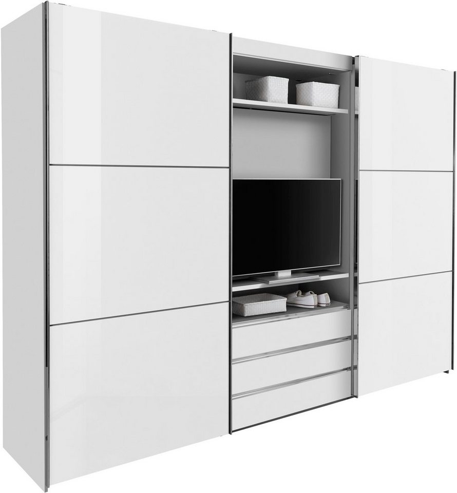 Wimex Schwebetürenschrank Magic by fresh to go tolles EXTRA: mit drehbarem TV-Element, Fronten aus Glas von Wimex