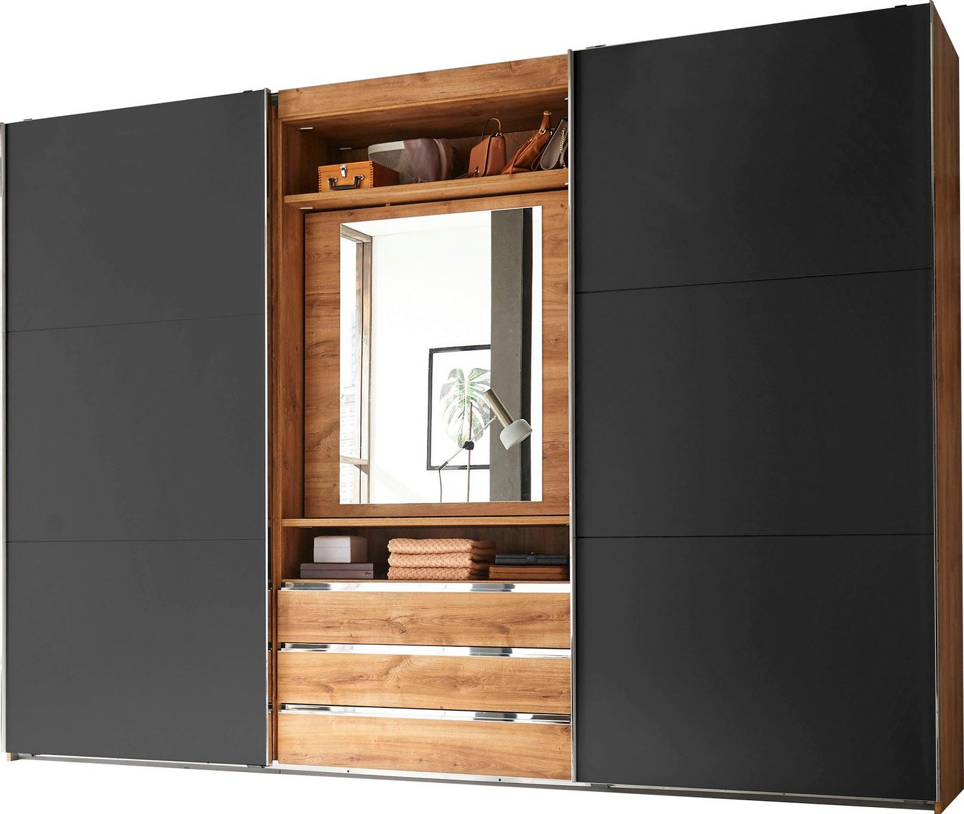 Wimex Schwebetürenschrank Magic by fresh to go mit drehbarer Spiegeltür von Wimex