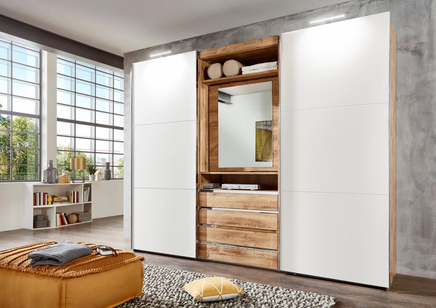 Wimex Schwebetürenschrank Magic by fresh to go mit drehbarer Spiegeltür von Wimex