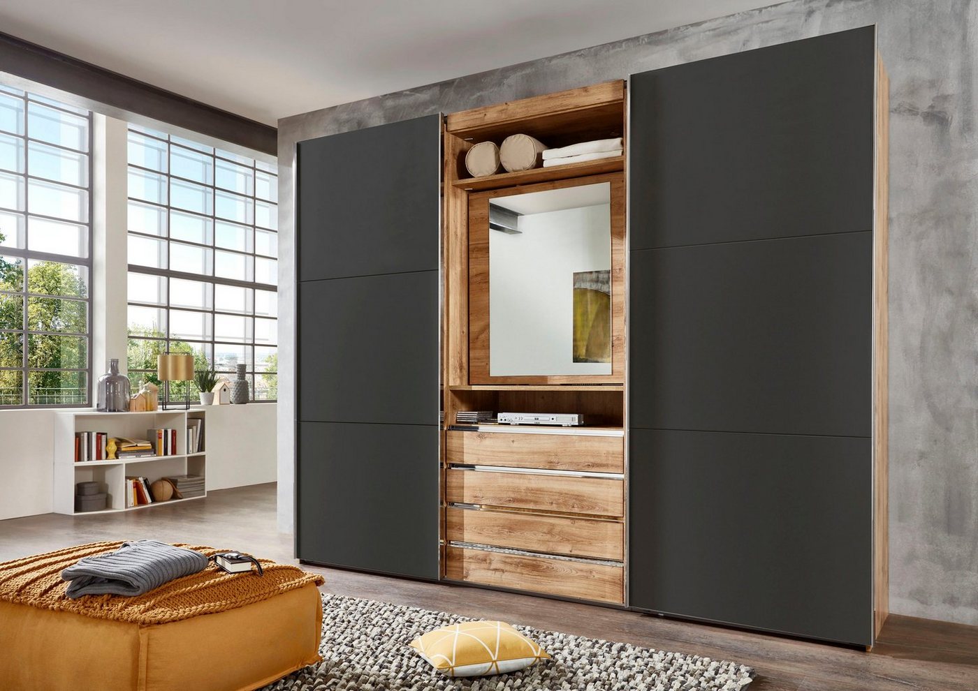 Wimex Schwebetürenschrank Magic by fresh to go mit drehbarer Spiegeltür von Wimex
