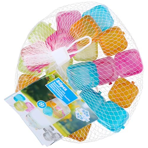 20x EISWÜRFEL Set aus Kunststoff PE wiederverwendbar Dauereiswürfel Eiswürfelformen Kühlsteine EIS Cube Würfel Cocktail Party 2-Varianten 77 (Bunt) von Fresh & Cold