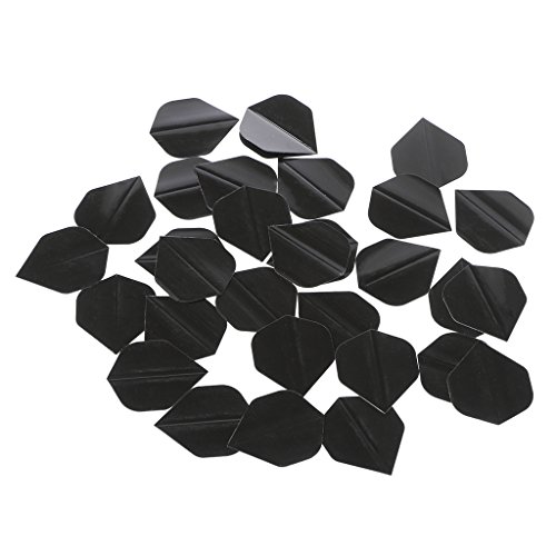 30 Stück Hohe Qualität Einfach Pure Black PET Dart Flights von Freshsell