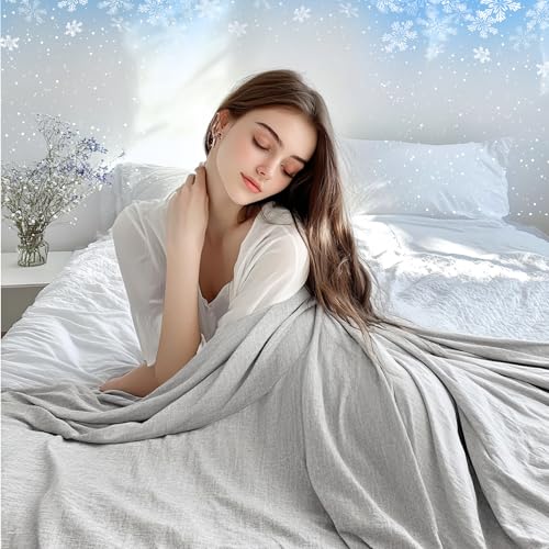 Fresum Sommerdecke Selbstkühlende Decke Mikrofaser Arc-Chill 3.0 Bambus Decke, 2-in-1 Doppelseitig Kühldecke leichte Sommerdecke, Kühl und Hautfreundlich, Weiche Sofadecke Reisedecke 200x150cm von Fresum