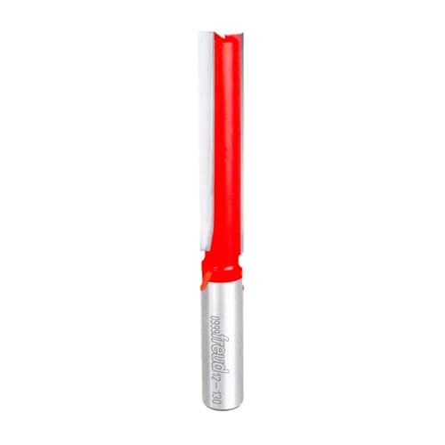 Freud 12-130: 1/2" (Dia.) Double Flute Straight Bit (Eclipse Grind),Red von Freud