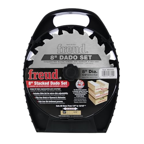 Freud 20,3 cm x 12T Pro Dado Set: 8 Zoll Pro Dado Set mit Wolframkarbid für Holzwerkstoff Freud 20,3 cm x 12T Pro Dado Set: 8 Zoll Pro Dado Set mit Wolframkarbid für Holzwerkstoff von Freud