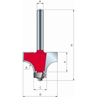 Bohrer für konvexe Abrundung Freud 44,5 H22,2/63,9 Q8 Z2 - F03FR01793 -34-12708P von Freud