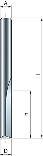 Freud DGA30262 Zweischneidiger gerader Docht – Ø5 H12,7/50,8 Q8 Z2 – F03FR01438-04-11308P von Freud