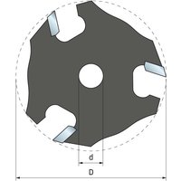 Rillenmesser - Ø50,8 H1,98 AL8 Z3 - F03FR02016 -56-10408P - Freud von Freud