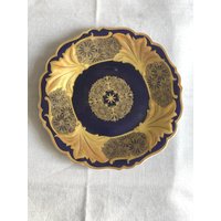 Wandteller Kobald Blau/ Gold Weimarer Porzellan Teller von FreudenhausvonSu