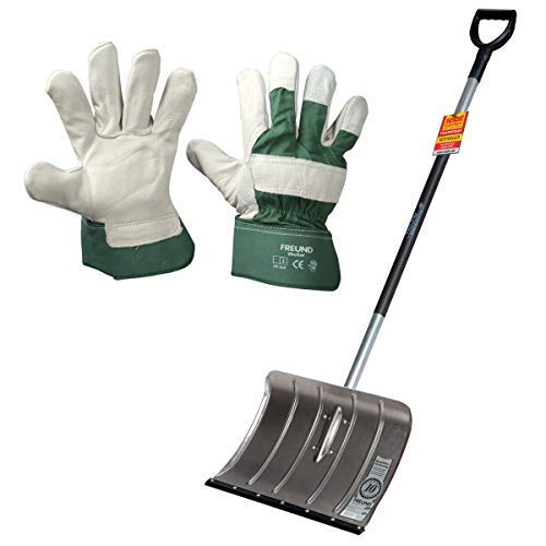 Freund-Victoria - Alu-Schneeschieber mit Flüsterkante inkl. Handschuhe Worker von Freund Victoria