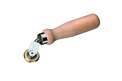 Andrückrolle Messingrad, 6mm, mit ergonomischem Holzgriff; 04226000 von FREUND