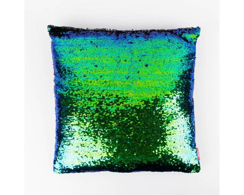 freundin Home Collection Dekokissen Dekokissen mit Wendepailletten grün blau glänzend matt schwarz 45x45cm von Freundin Home Collection