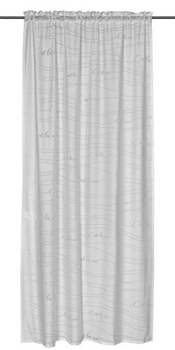 Freundin Cest La Vie Gardine, 60% Viskose/ 40% Polyester, weiß, 255 x 135 cm von Freundin