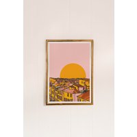 Antibes Kunstdruck | Südfrankreich Kunst Altstadt Zeichnung Heller Reisedruck Frankreich Reise Geschenk Reiseposter von FreyaNiamhDesignShop