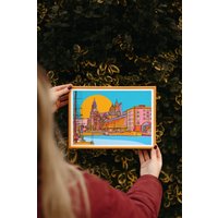 Liverpool Albert Dock Technicolour Kunstdruck, Bunte Wandkunst | Reisedrucke Helle A5 Drucke A4 A3 von FreyaNiamhDesignShop