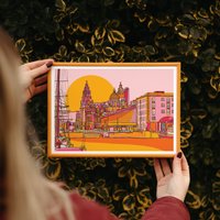 Pink Liverpool Albert Dock Brocklebank Boot Kunstdruck, Bunte Wandkunst | Reisedrucke Helle von FreyaNiamhDesignShop