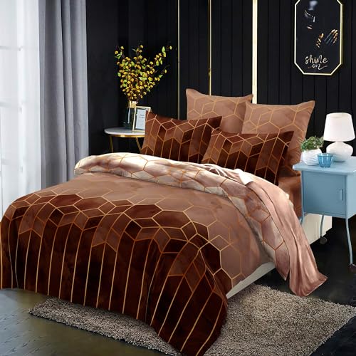 Freyamy Geometrisch Bettwäsche 135x200cm Braun Kariert Marmor Wendebettwäsche Microfaser Vintage Bettbezug mit Reißverschluss und 1 Kissenbezug 80x80cm Freyamy Geometrisch Bettwäsche 135x200cm Braun Kariert Marmor Wendebettwäsche Microfaser Vintage Bettbezug mit Reißverschluss und 1 Kissenbezug 80x80cm von Freyamy