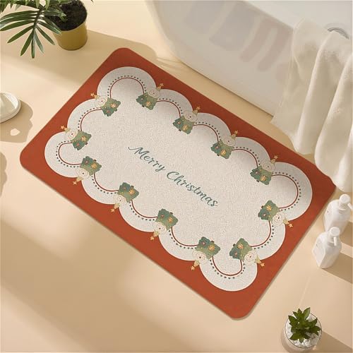 Freyamy Weihnachtsteppich rutschfest,Weich Weihnachts Matte Super-saugstark Kurzer Teppich, Waschbar schmutzfangmatte Badematte Weihnachtsmann & REH Fußmatte 50x80 cm für Innen Freyamy Weihnachtsteppich rutschfest,Weich Weihnachts Matte Super-saugstark Kurzer Teppich, Waschbar schmutzfangmatte Badematte Weihnachtsmann & REH Fußmatte 50x80 cm für Innen von Freyamy