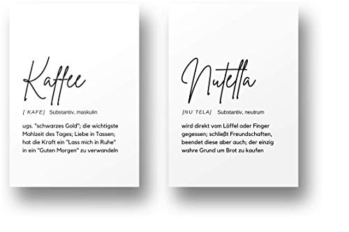 Freyheit Posterset Definition (Nutella und Kaffee) von Freyheit