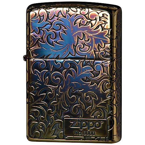 Zippo 2GI-Z5KARA2 Lighter, Gold, Arabesque and Logo, Arabesque and Logo, 5 Sided Continuous Etching, Serial Number Included von Zippo