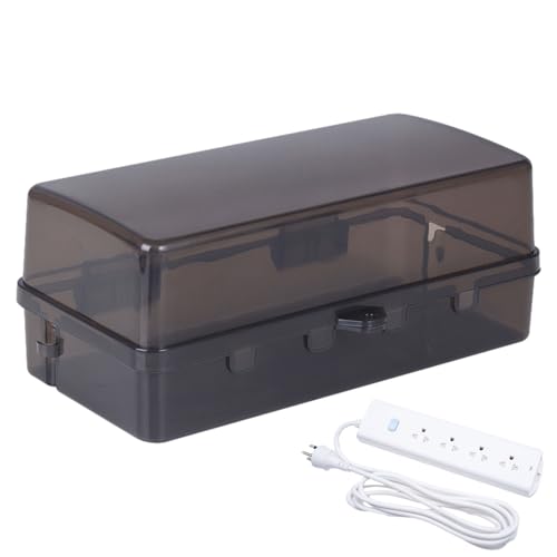 Elektrokasten im Freien, 8,66 Zoll wetterfeste Elektrokasten, elektrische Verbindungsbox | Wasserdichte Kabelmanagementbox | Regenfeste wetterfeste Steckdose mit Lock Outdoor-Verlängerungsabdeckung von Frfik
