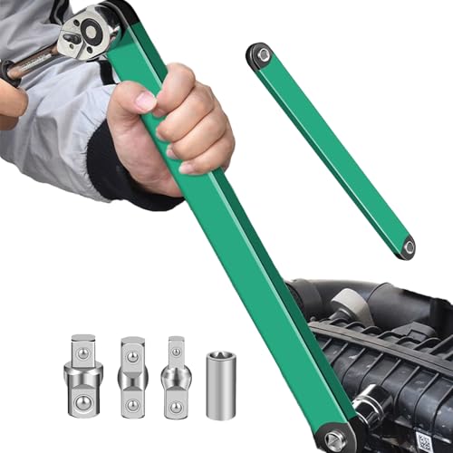 Frfik Gekröpfter Verlängerungsschlüssel - Antriebsadapter, 39cm Ratschenverlängerung - Flexibler Ratschen-Schlüssel aus Hochkohlenstoffstahl für Heimwerker, Maschinenwartung & Kfz-Reparatur Frfik Gekröpfter Verlängerungsschlüssel - Antriebsadapter, 39cm Ratschenverlängerung - Flexibler Ratschen-Schlüssel aus Hochkohlenstoffstahl für Heimwerker, Maschinenwartung & Kfz-Reparatur von Frfik
