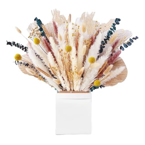 Frfik Getrocknete Blumen Für Vasen | Handgefertigter Trockenblumenschmuck - Rustikales Tischdeko Zentrum Handmade Deko Für Wohnzimmer Schlafzimmer Blumendekoration von Frfik