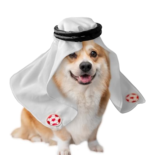 Frfik Haustier Kopftuch Wrap - Mediterranes Wüsten Hundekopftuch,Halloween Kostüm Verkleidung Cosplay Fotozubehör Für Hunde Kleine Katzen Fest Party Frfik Haustier Kopftuch Wrap - Mediterranes Wüsten Hundekopftuch,Halloween Kostüm Verkleidung Cosplay Fotozubehör Für Hunde Kleine Katzen Fest Party von Frfik