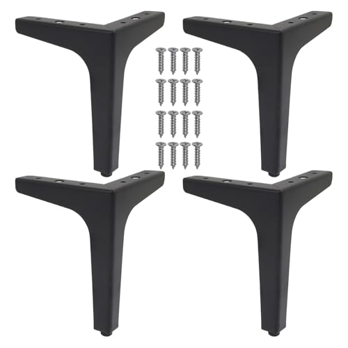 Frfik Möbelbeine - Metall Tischbeine, 4,72 Zoll dreiecks Möbelfüsse - stabile Ersatzbeine für Esstischgestelle aus Metall, schwere Konstruktion mit dreiecks-Verstrebung für Innen- & Außennutzung Frfik Möbelbeine - Metall Tischbeine, 4,72 Zoll dreiecks Möbelfüsse - stabile Ersatzbeine für Esstischgestelle aus Metall, schwere Konstruktion mit dreiecks-Verstrebung für Innen- & Außennutzung von Frfik